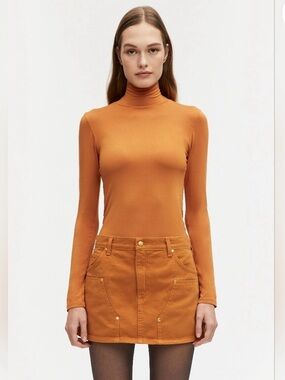 RENGGLI Slim Fit  Turtleneck Long Sleeve Top L